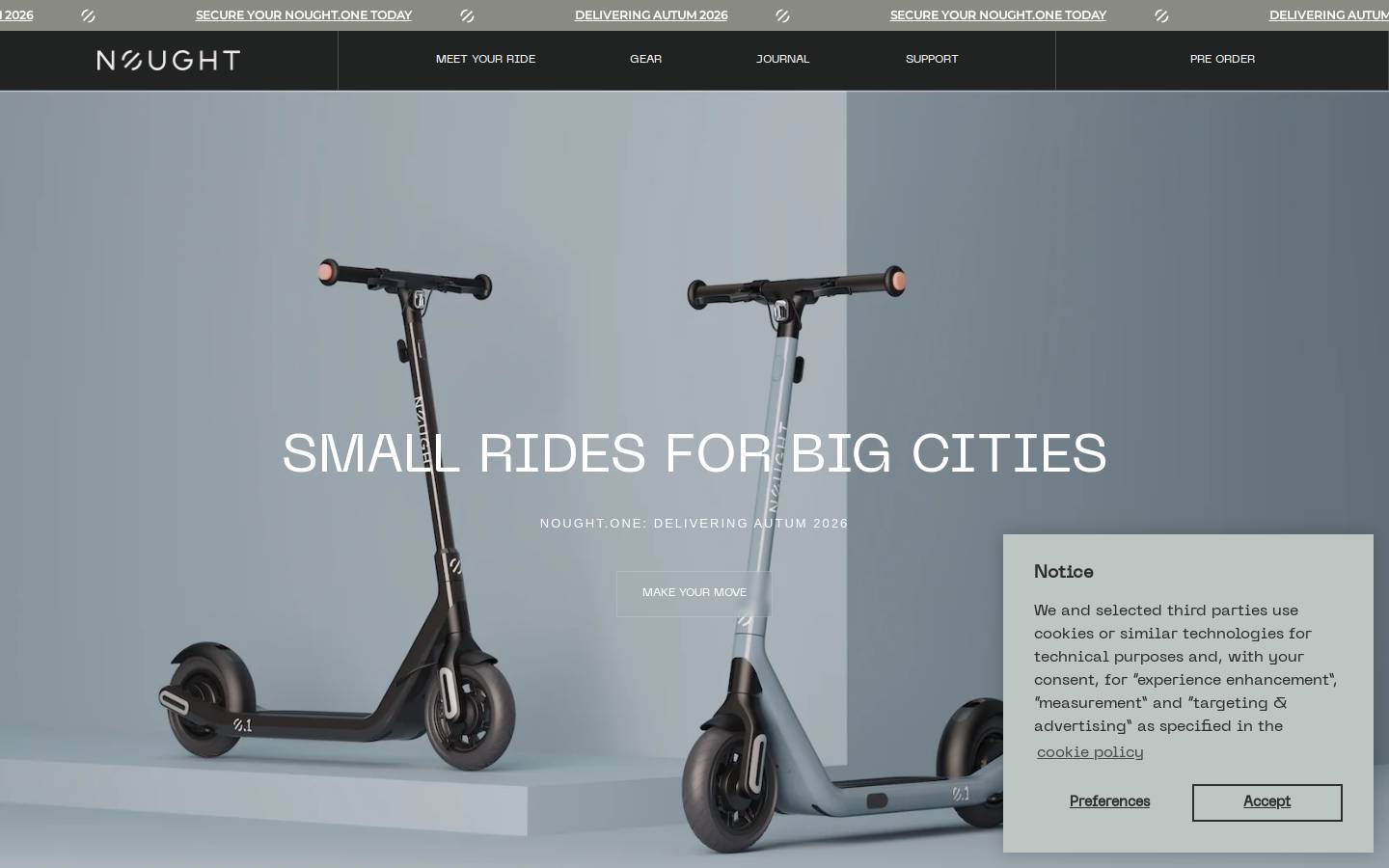 nought.tech homepage screenshot