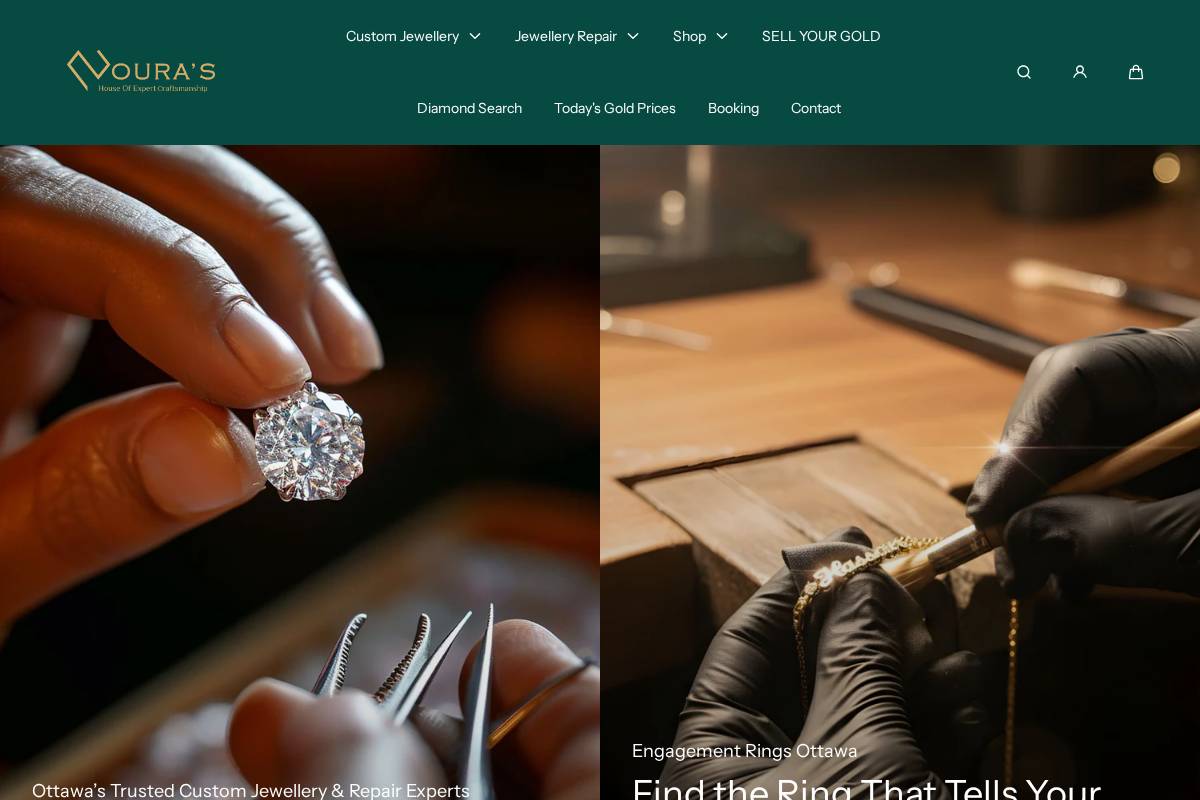Noura's Jewellery homepage screenshot