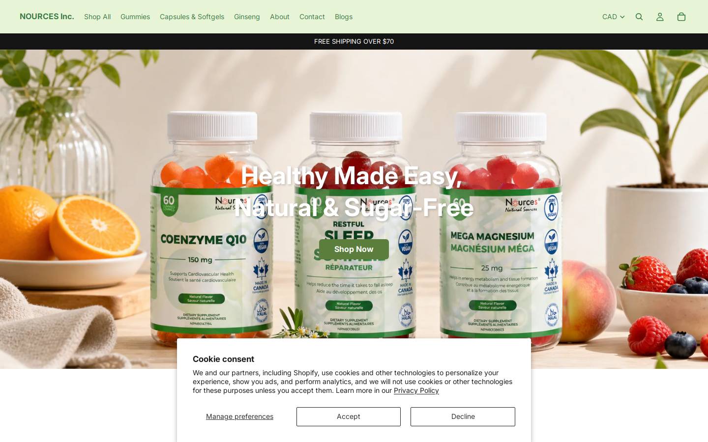 nources.com homepage screenshot