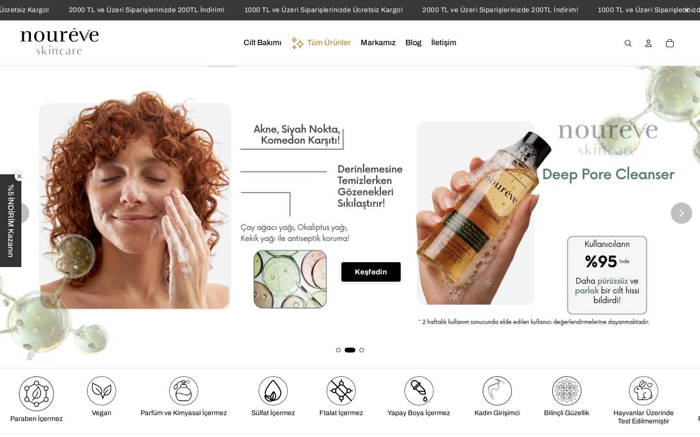 noureve.com homepage screenshot