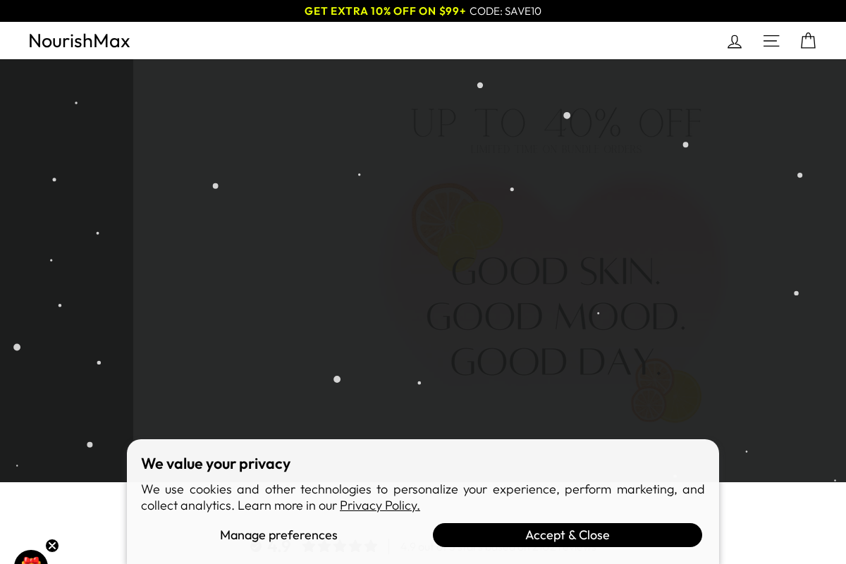 nourishmax.com homepage screenshot