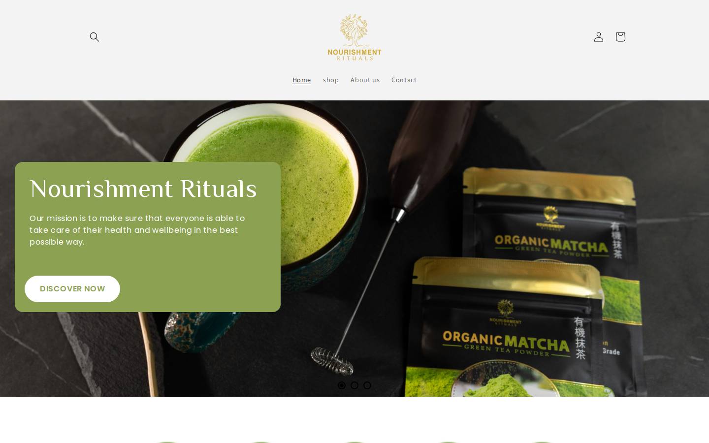 nourishmentrituals.com homepage screenshot