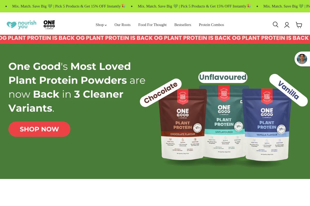 nourishyou.in homepage screenshot