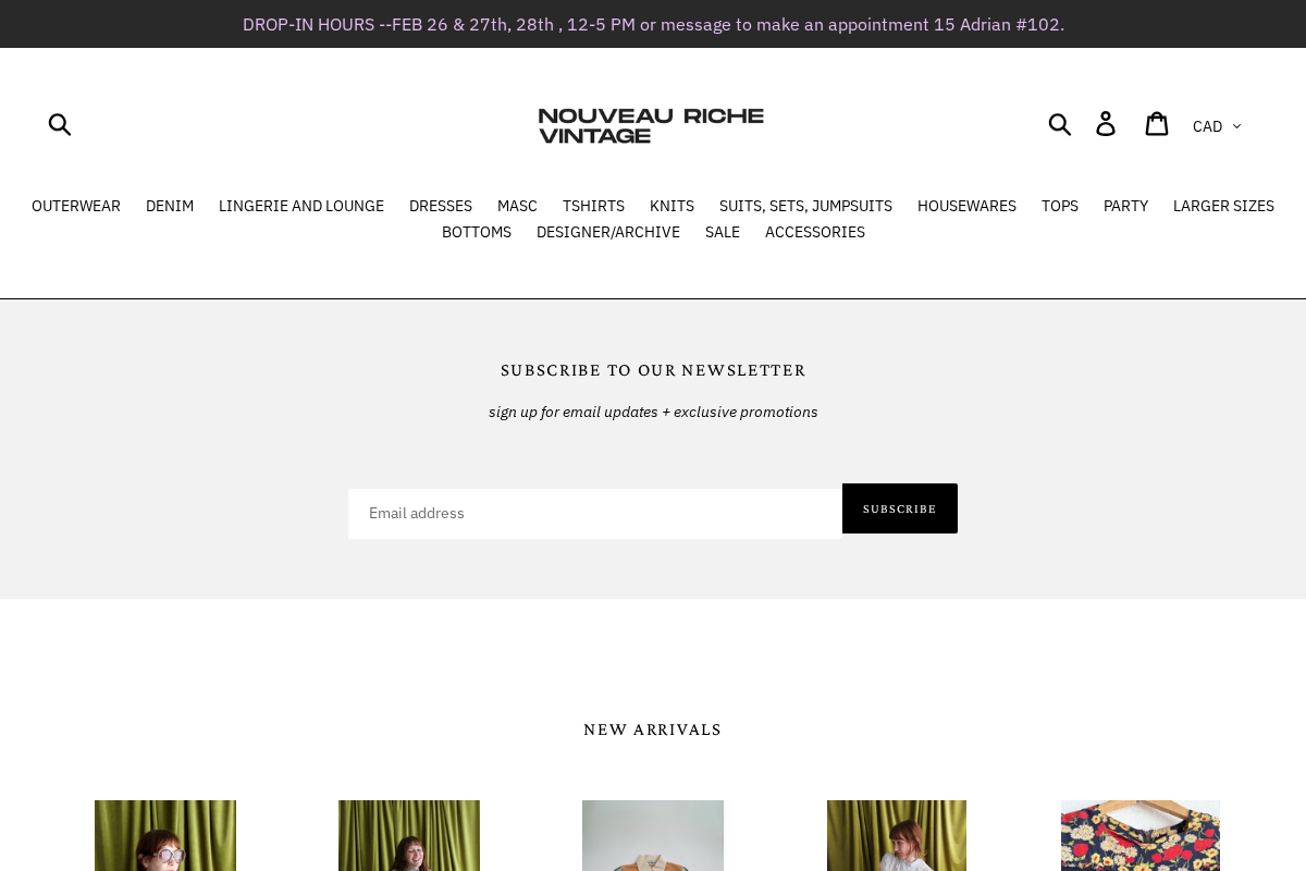 nouveaurichevintage.ca homepage screenshot