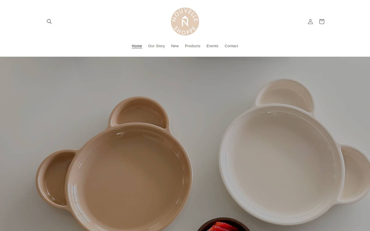 nouvelleshoppe.com homepage screenshot