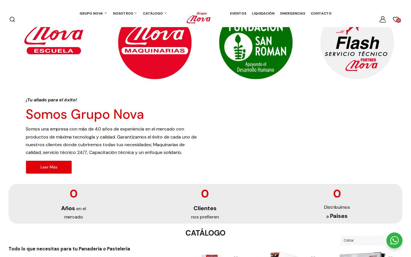 nova.pe homepage screenshot
