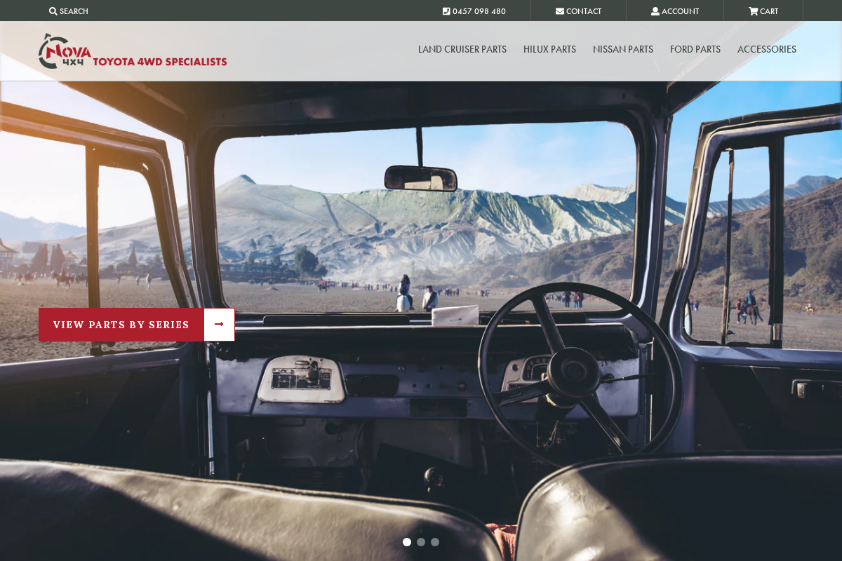 Nova 4x4 homepage screenshot