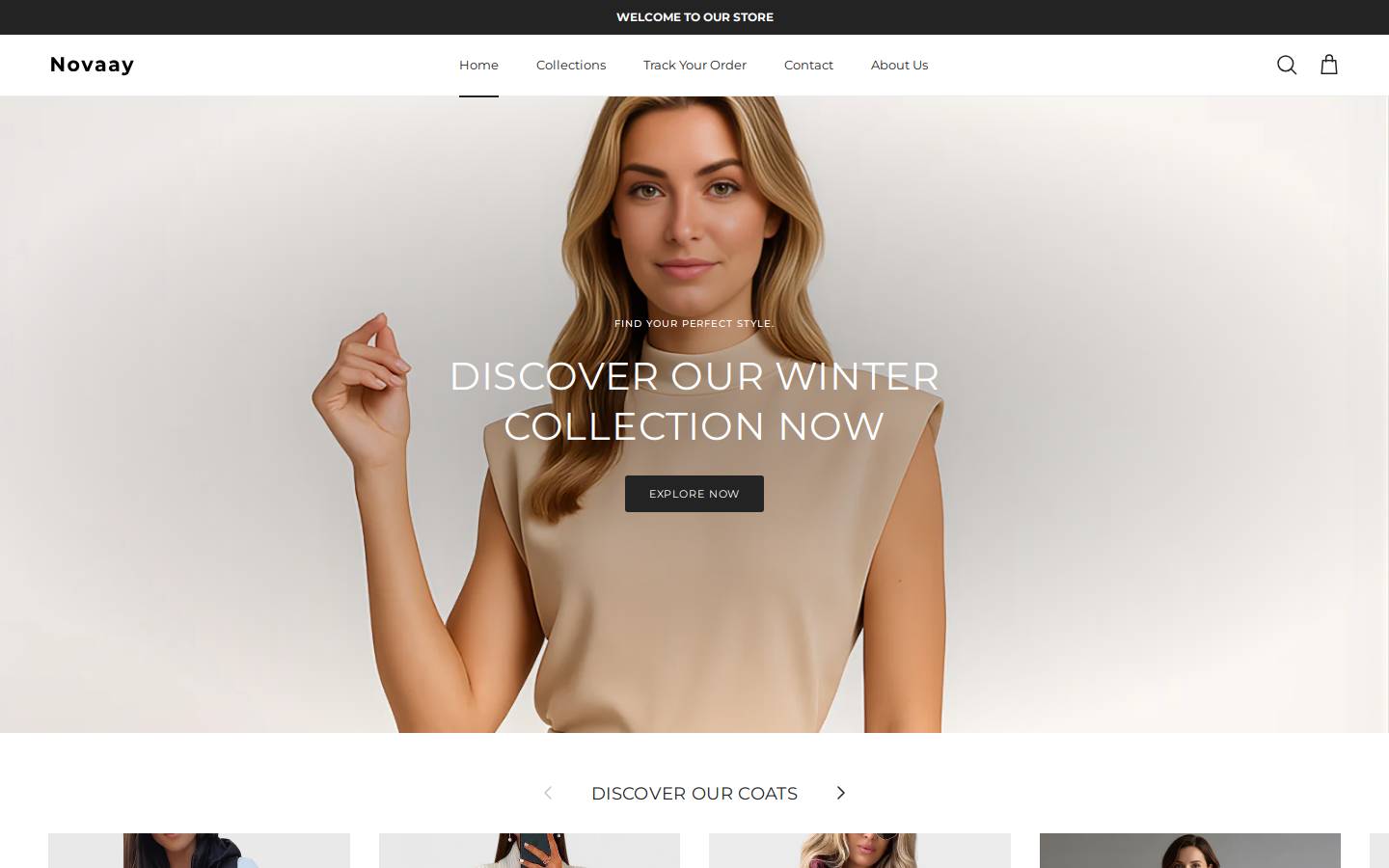Novaay homepage screenshot