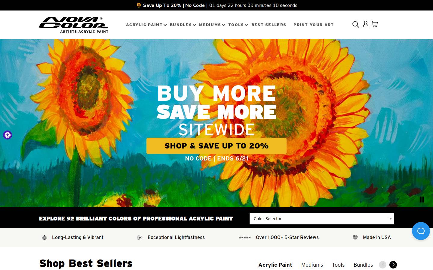 novacolors.com homepage screenshot