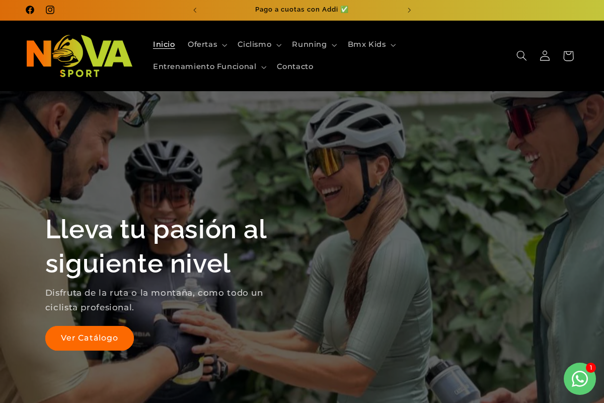 Nova Sport Colombia homepage screenshot