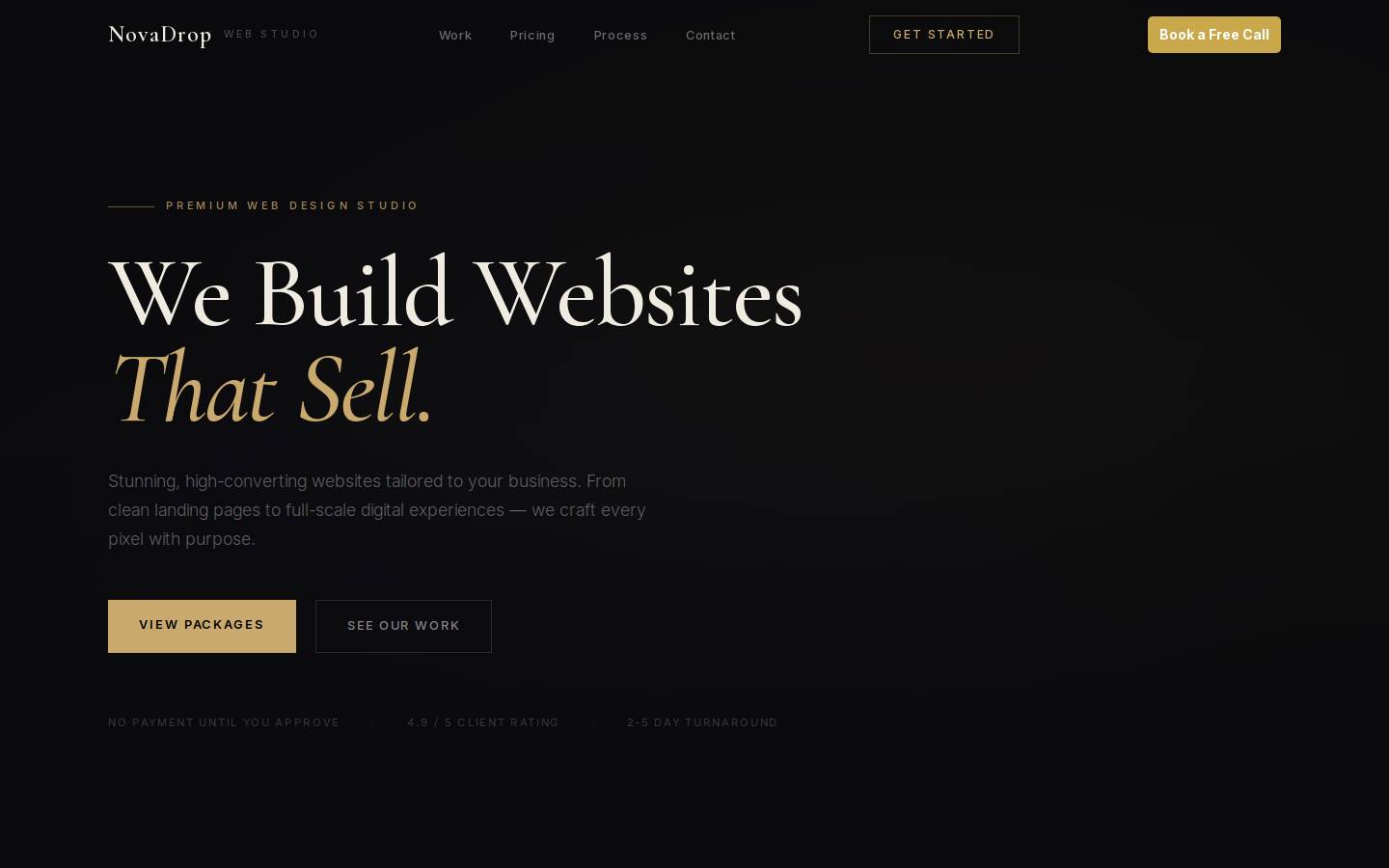 novadropstudio.com homepage screenshot