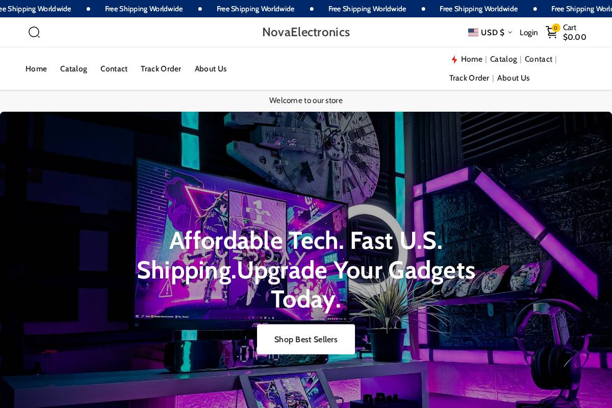 novaelectronicsstore.com homepage screenshot