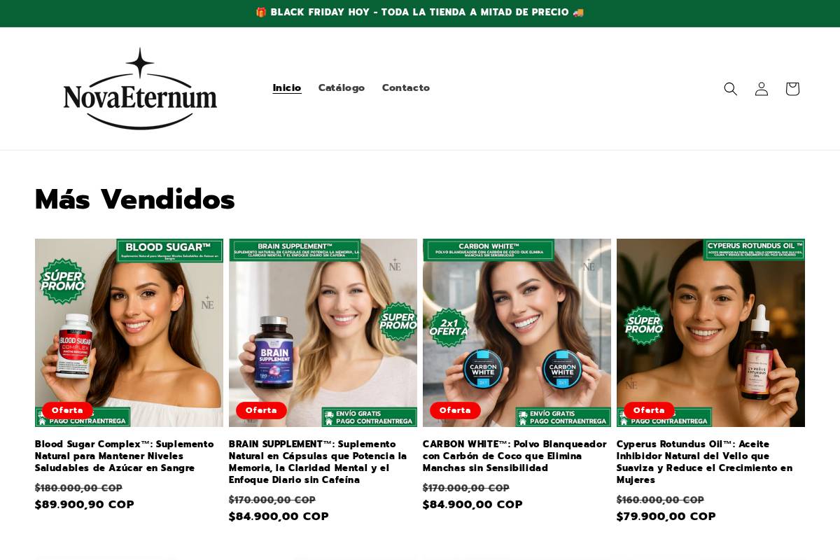 novaeternum.com homepage screenshot