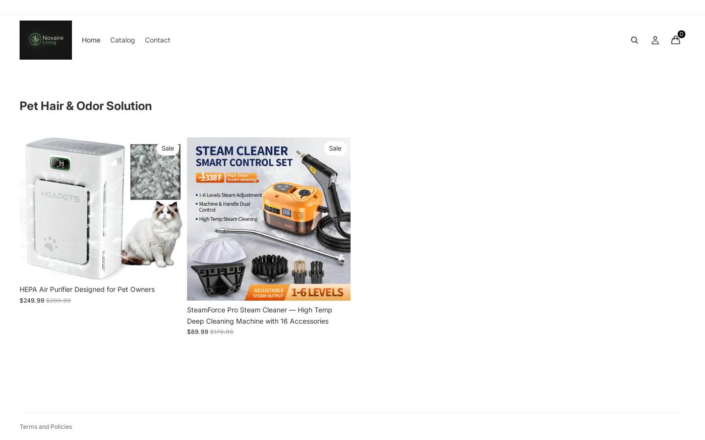 novaireliving.com homepage screenshot