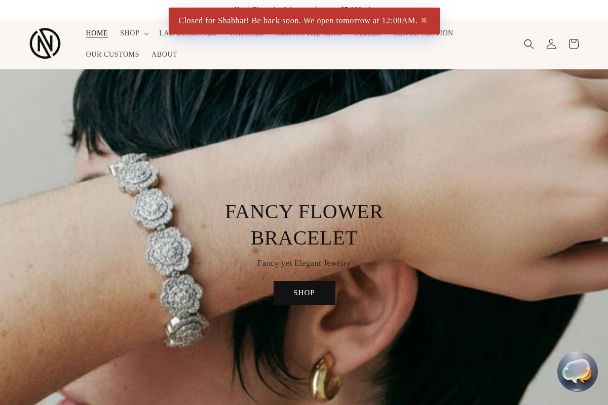 novajewelsnyc.com homepage screenshot