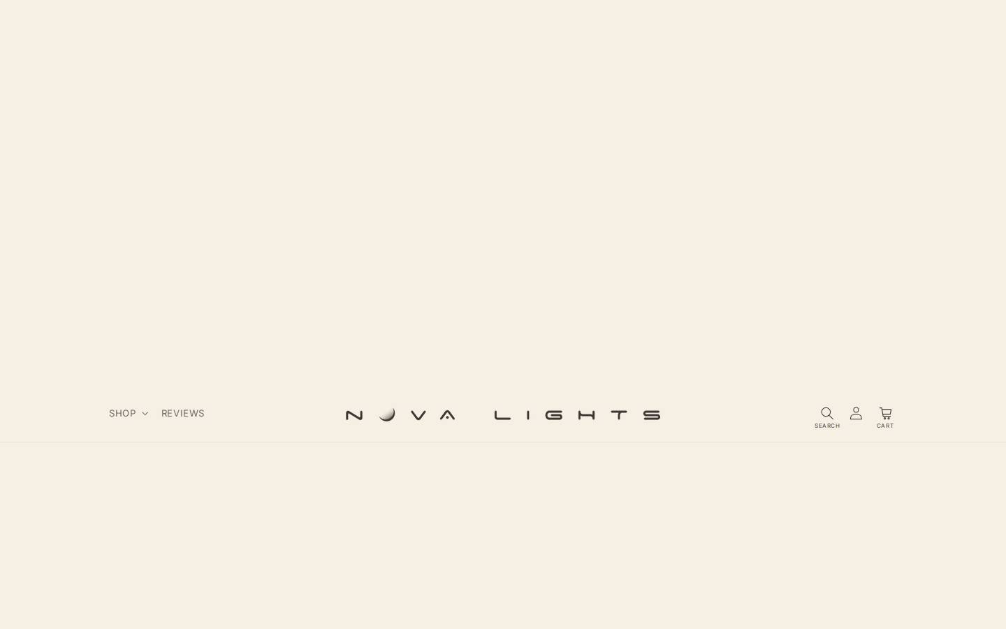 NovaLights homepage screenshot
