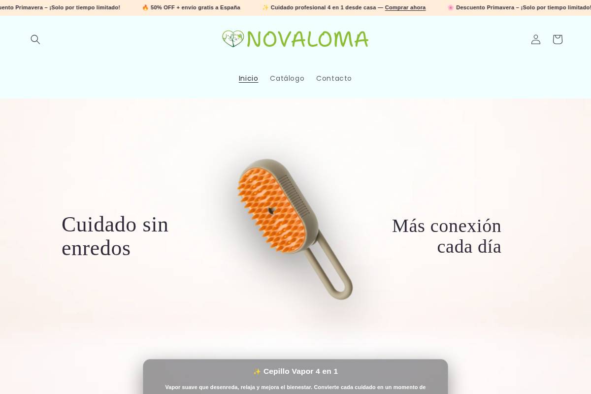 novaloma.com homepage screenshot