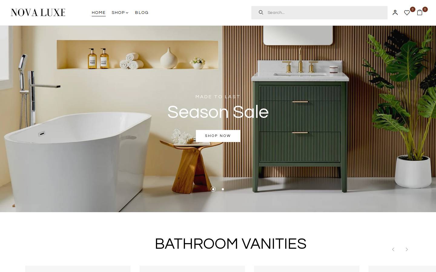 novaluxedesign.com homepage screenshot