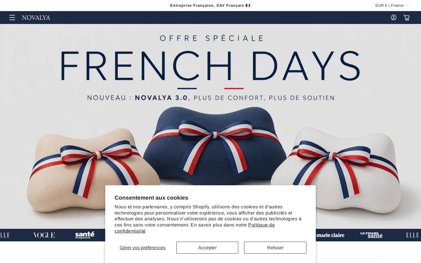 novalya-france.com homepage screenshot