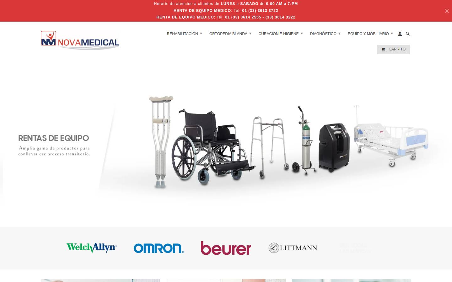 novamedical.com.mx homepage screenshot