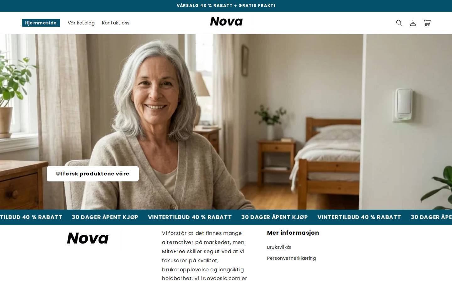 novaoslo.com homepage screenshot