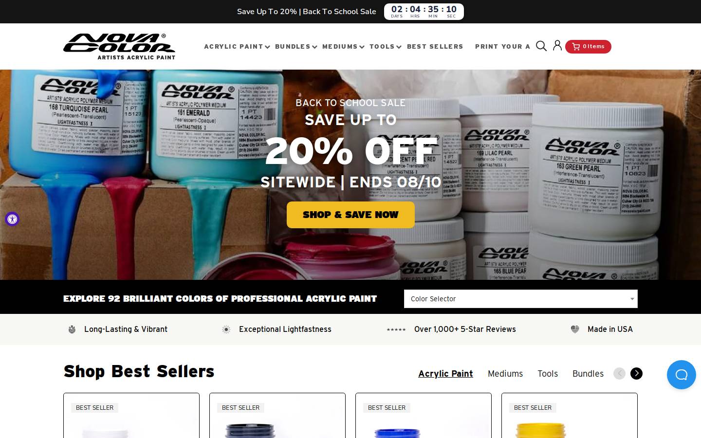 novapaints.com homepage screenshot