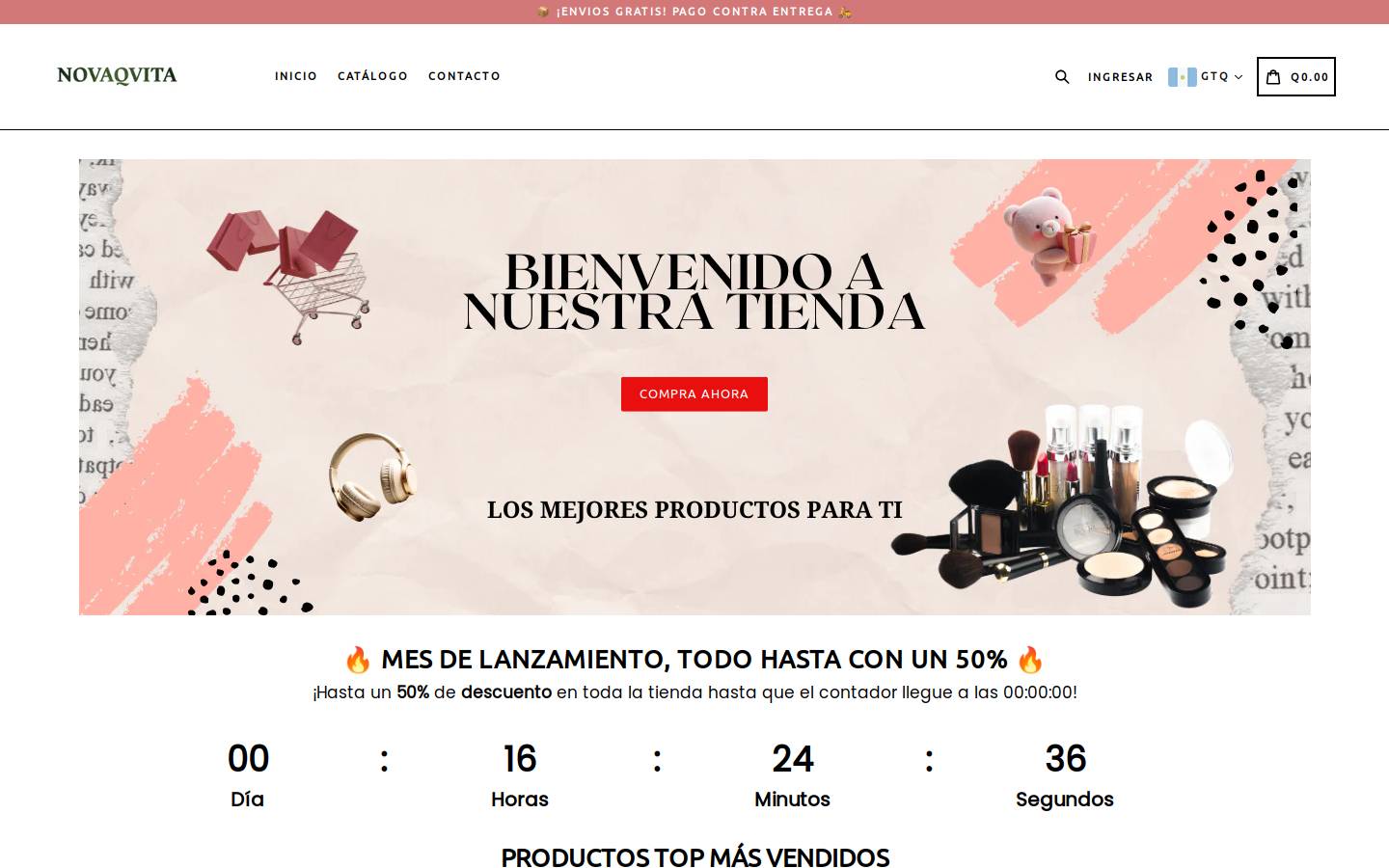 novaqvita.com homepage screenshot