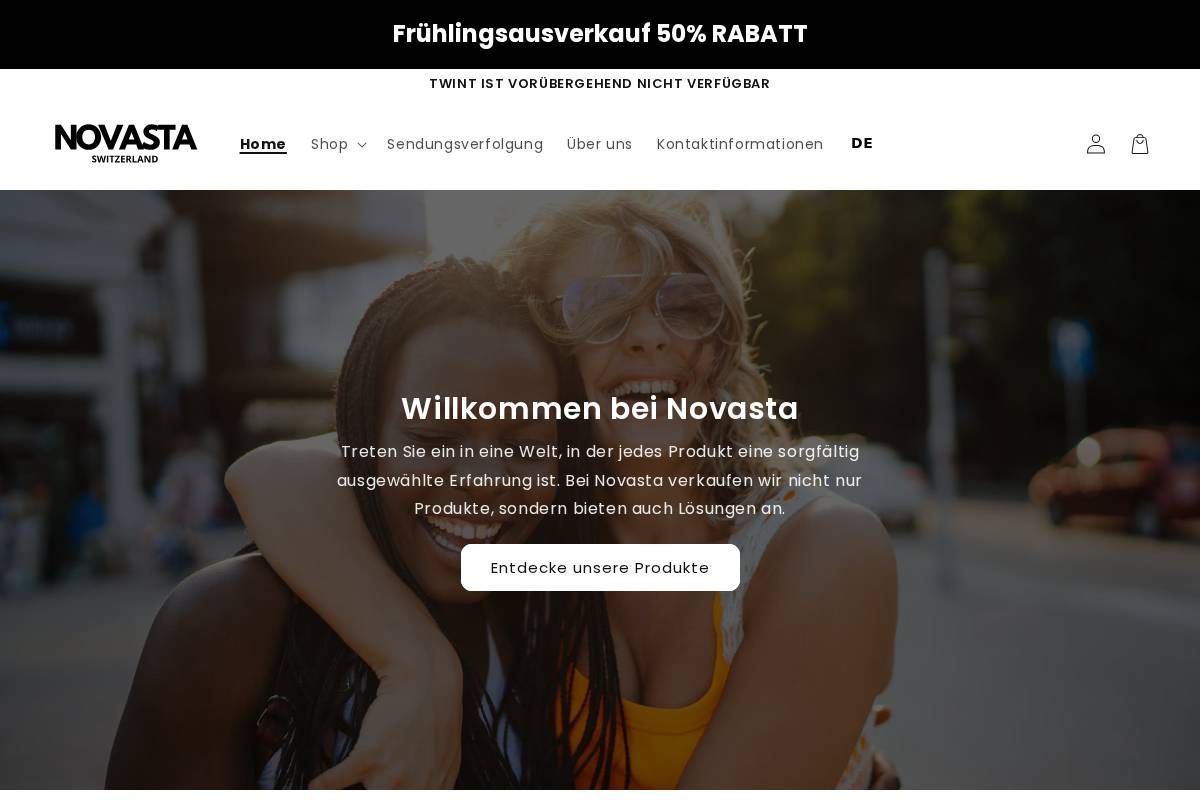 Novasta homepage screenshot