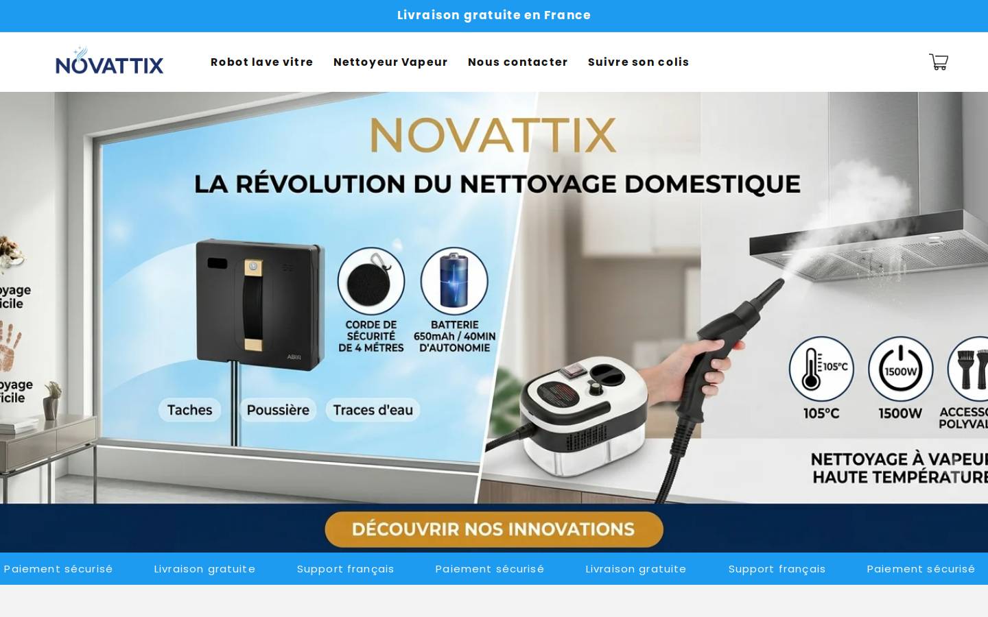 novattix.com homepage screenshot