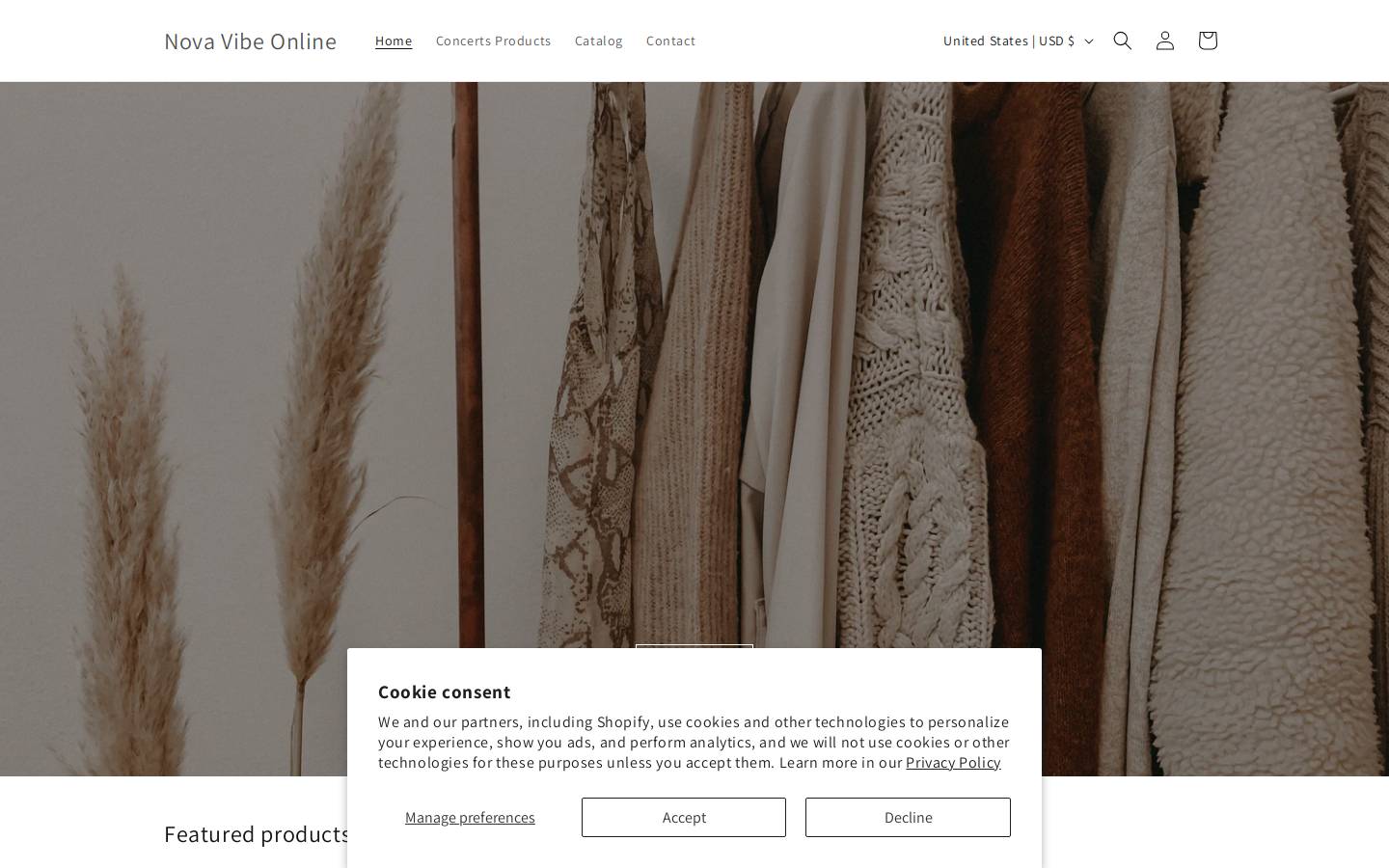 novavibeonline.com homepage screenshot