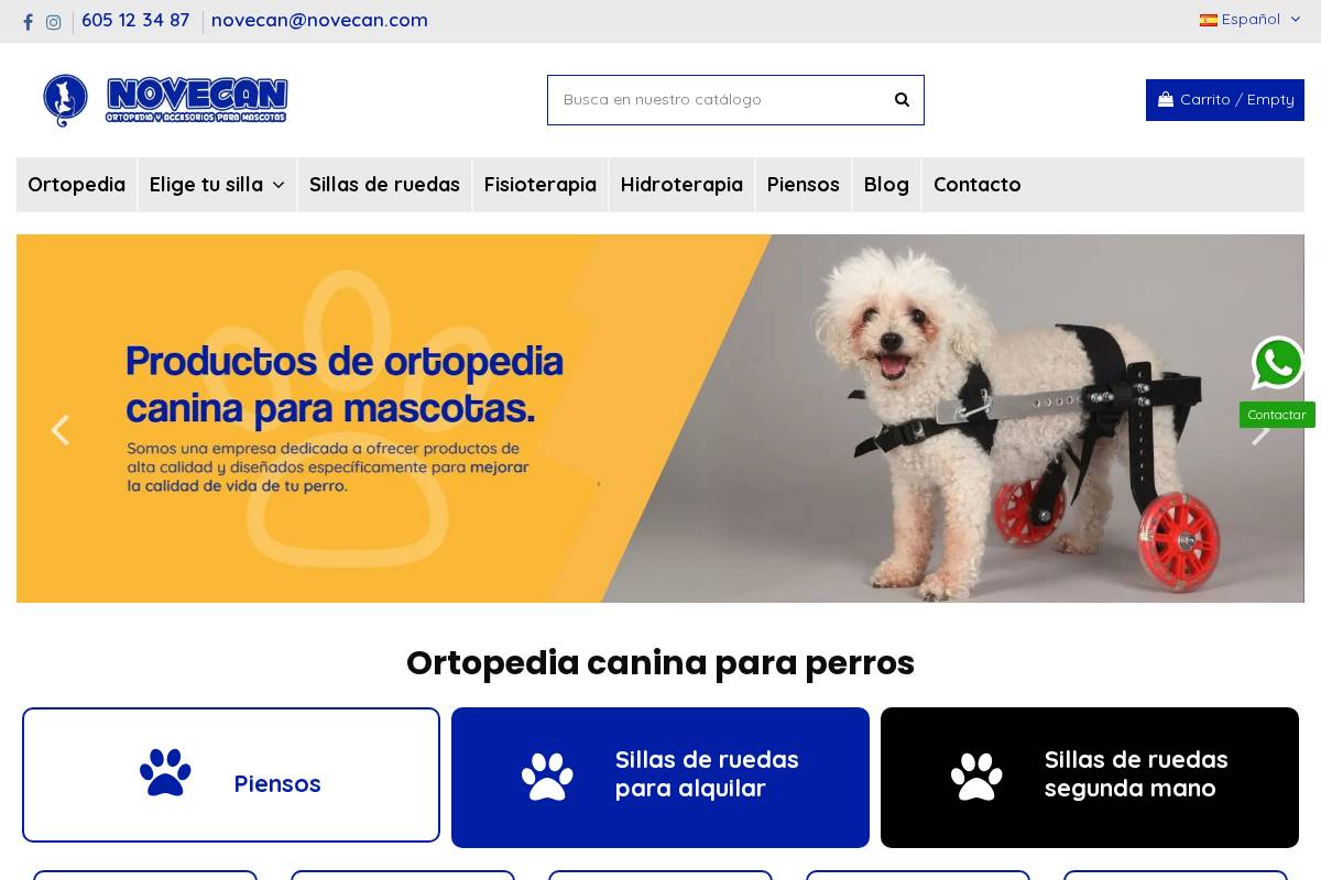 novecan.com homepage screenshot