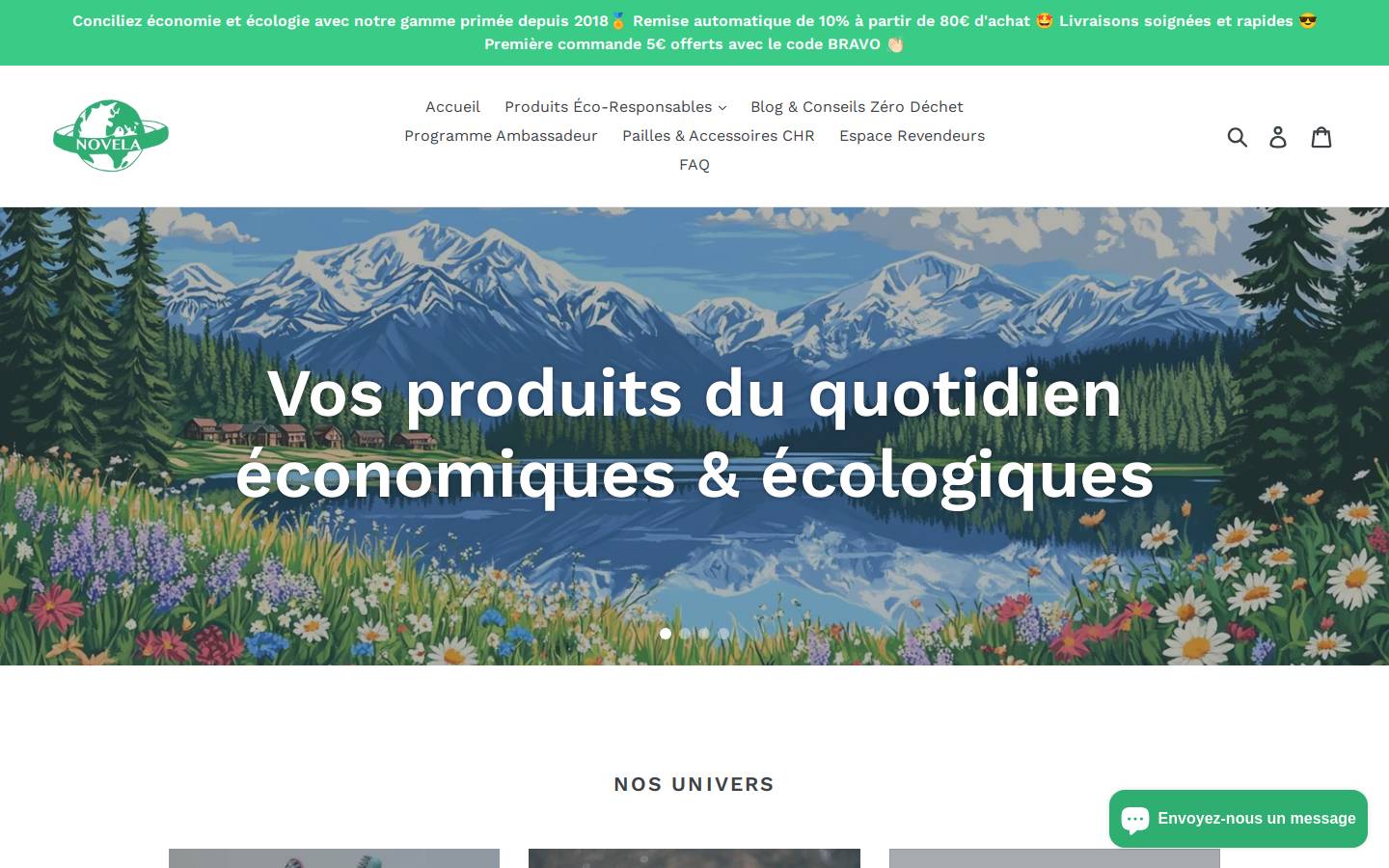 Novela Global homepage screenshot