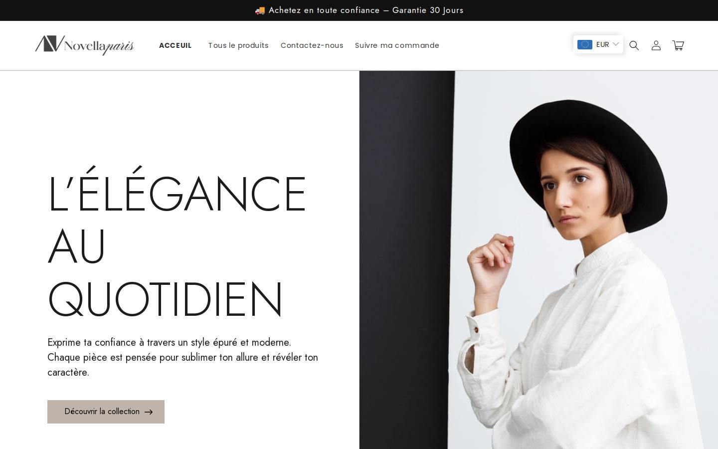 Novellaparis homepage screenshot