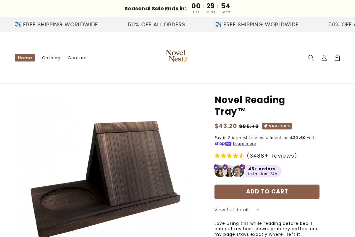 novelnest.shop homepage screenshot