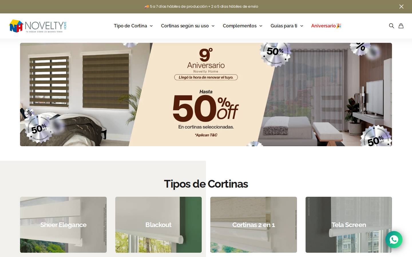 noveltyhome.co homepage screenshot