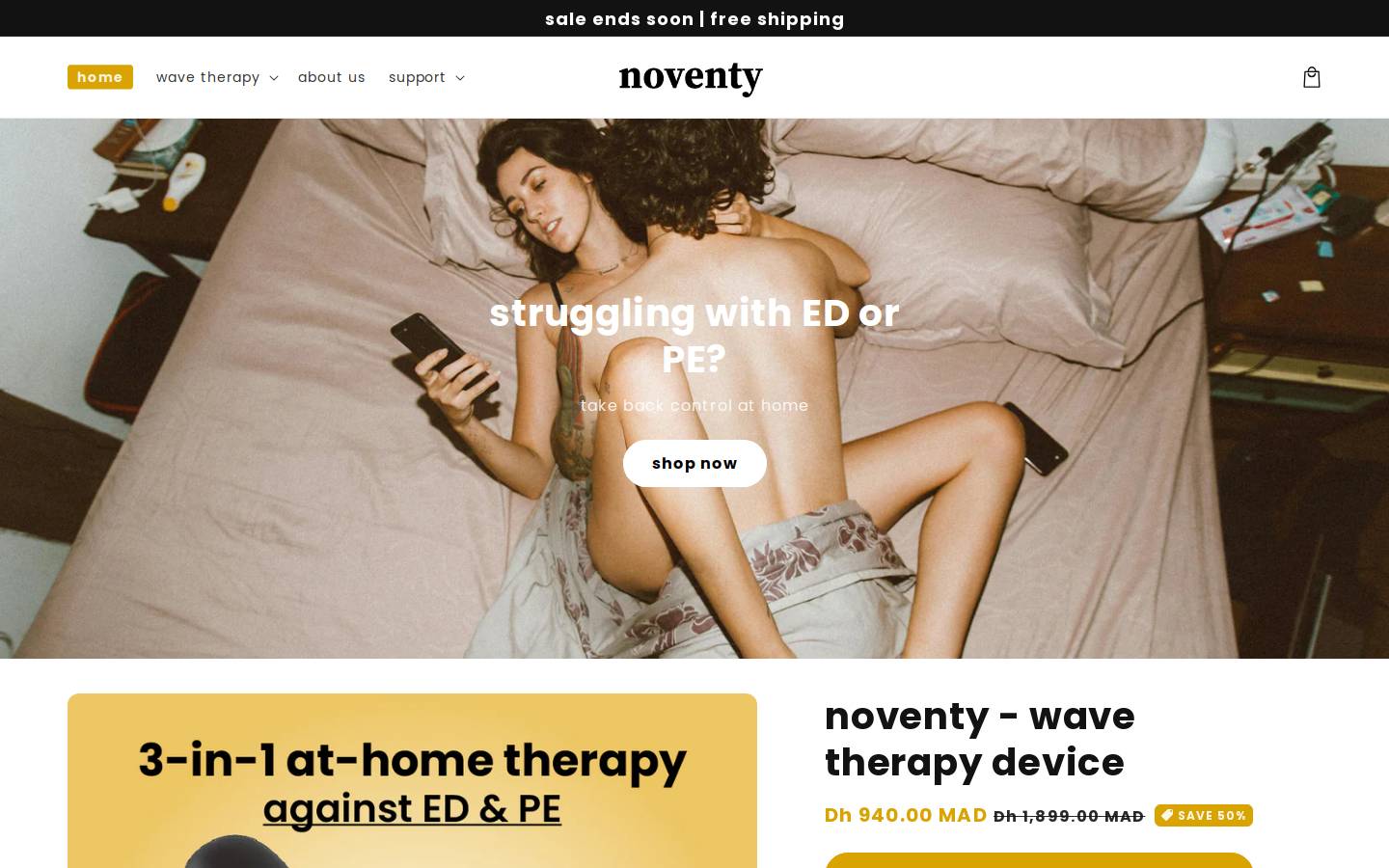 Noventy homepage screenshot