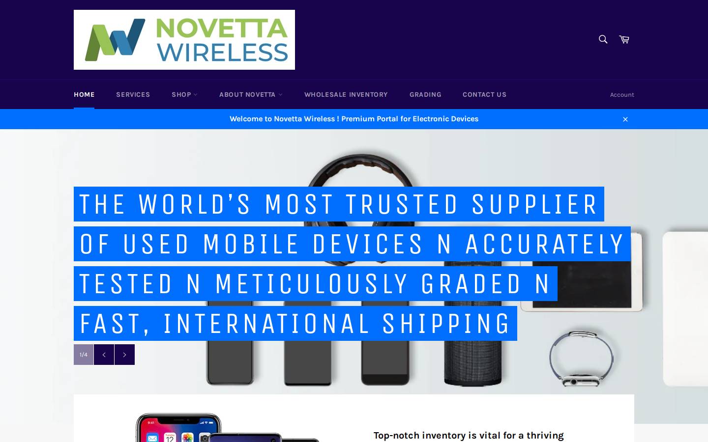 novettawireless.com homepage screenshot