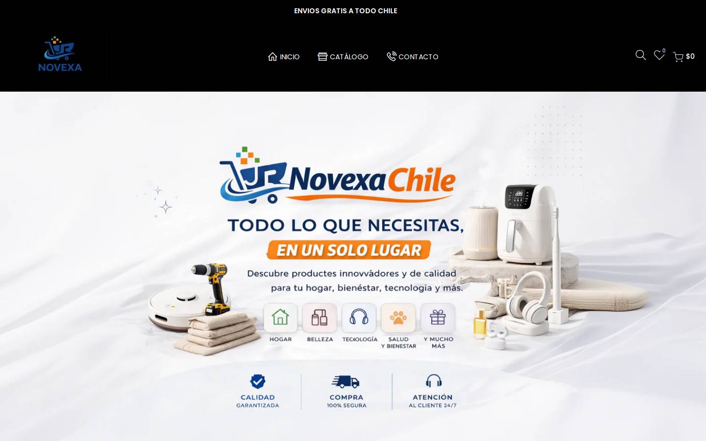 novexachile.com homepage screenshot