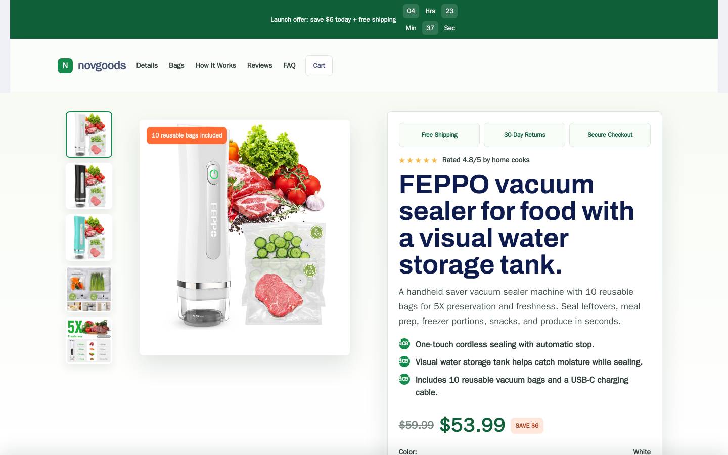 novgoods.com homepage screenshot