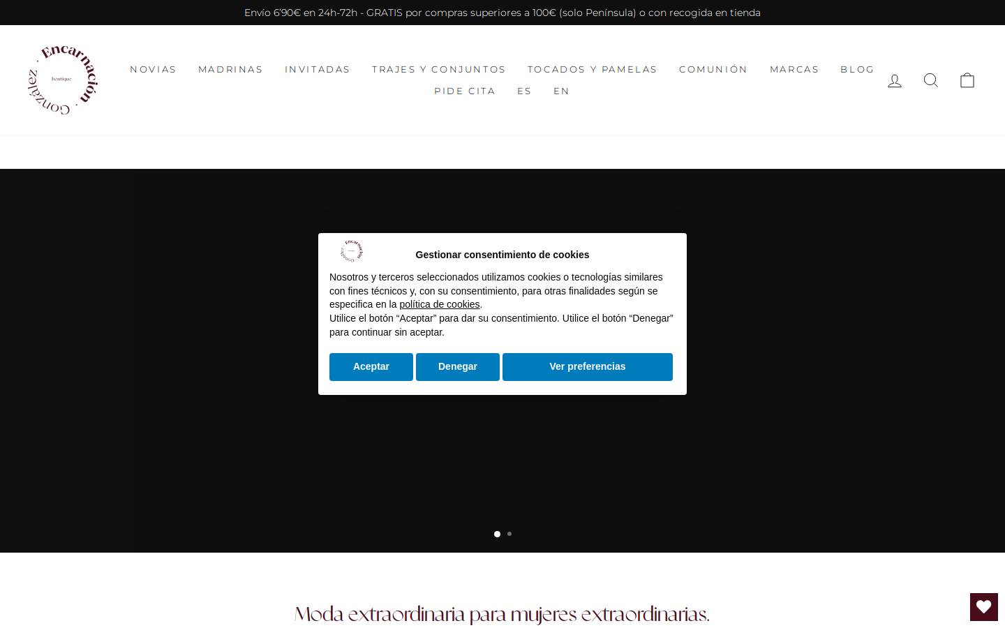 noviasencarnaciongonzalez.com homepage screenshot