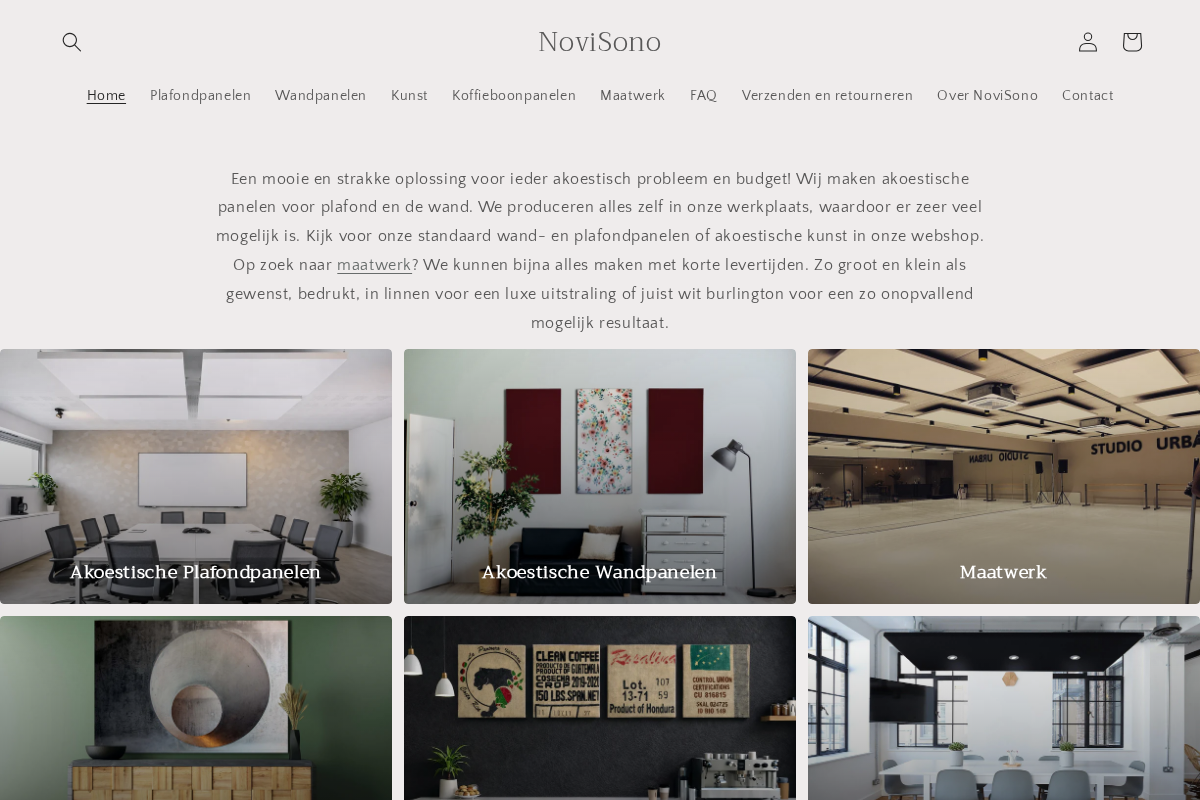 NoviSono homepage screenshot