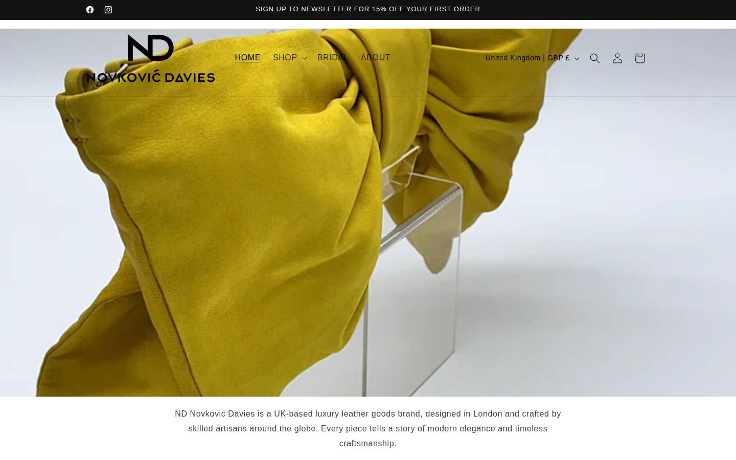 novkovicdavies.com homepage screenshot