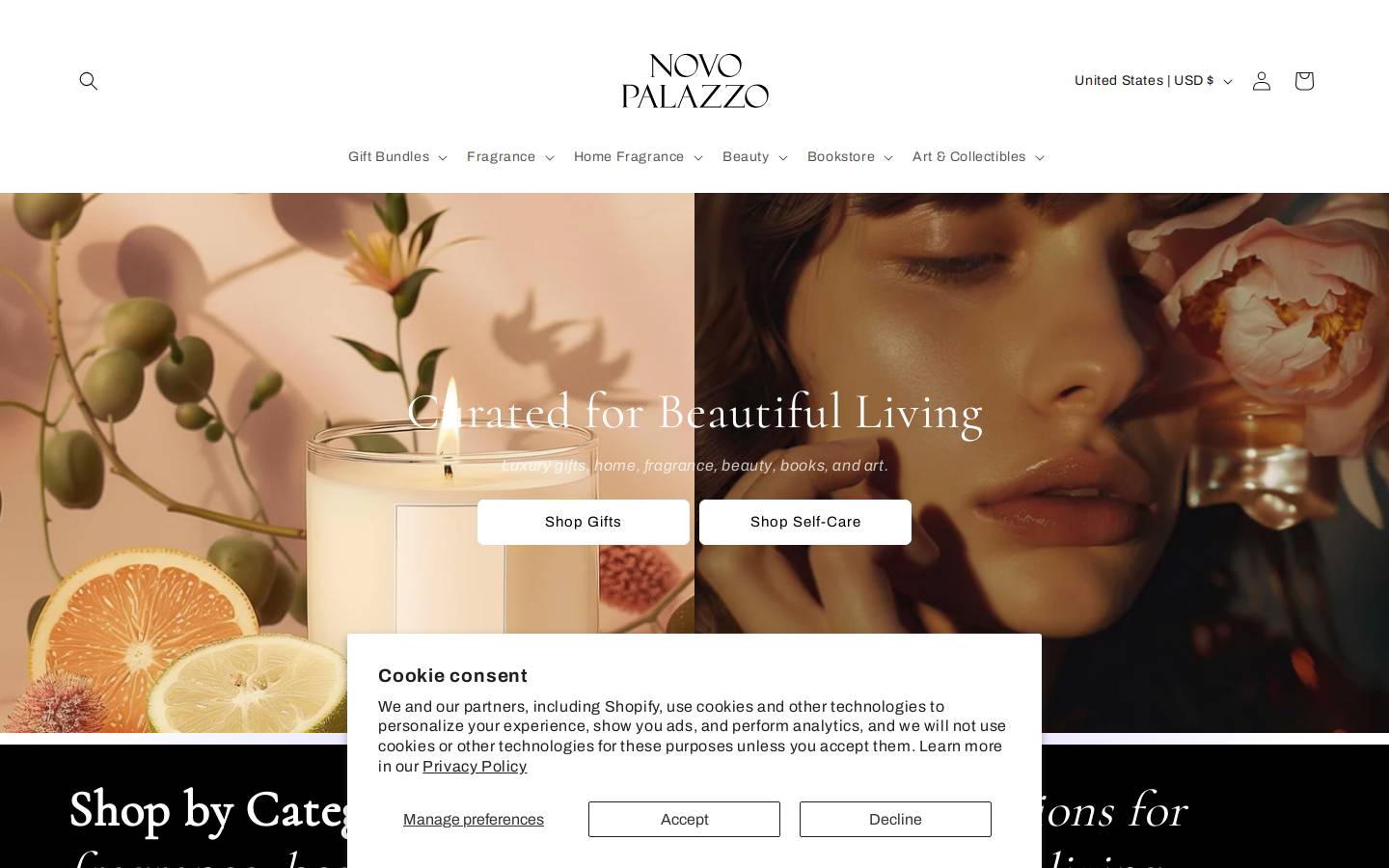 novopalazzo.shop homepage screenshot