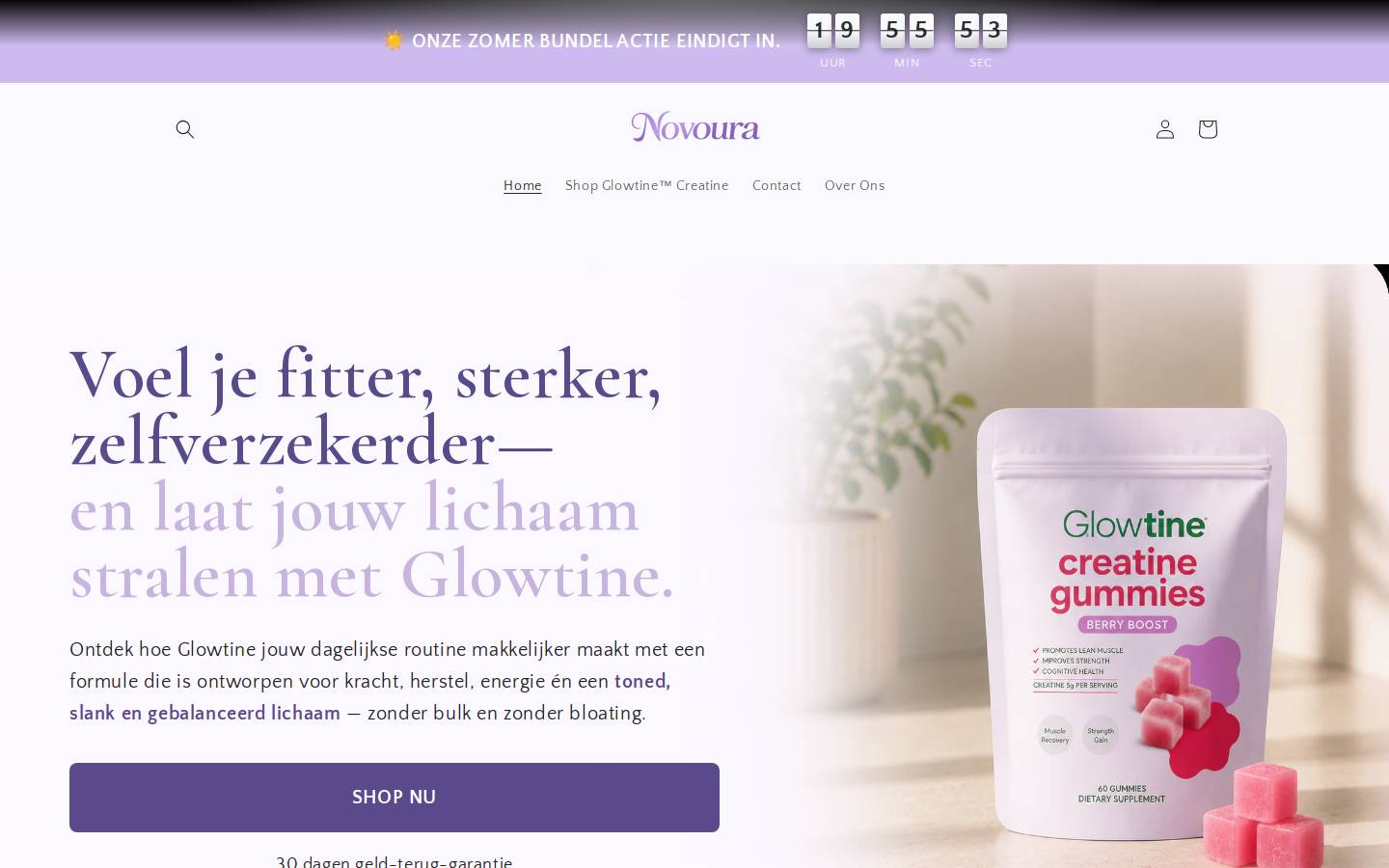 novoura.nl homepage screenshot
