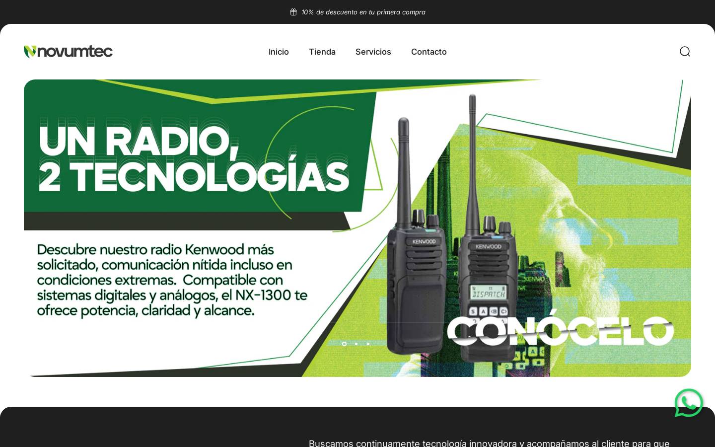 novumtec.com.mx homepage screenshot