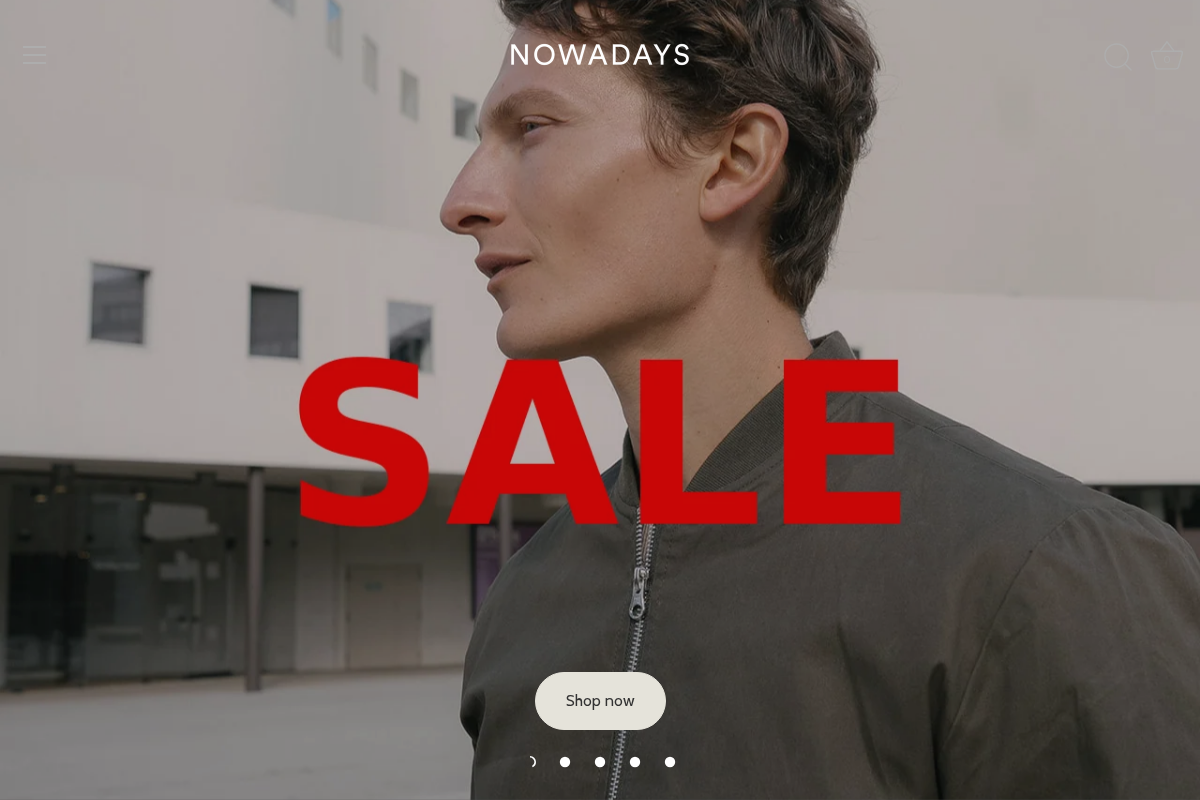 nowadays.com homepage screenshot
