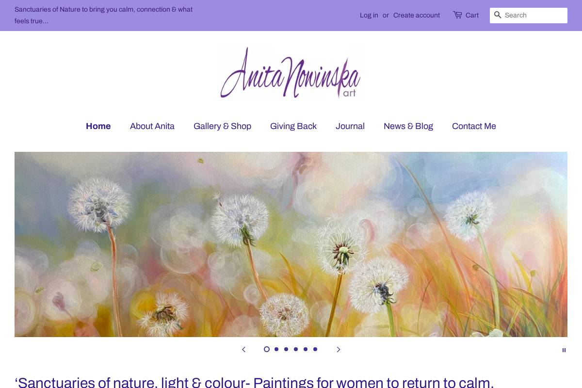 nowinska.com homepage screenshot
