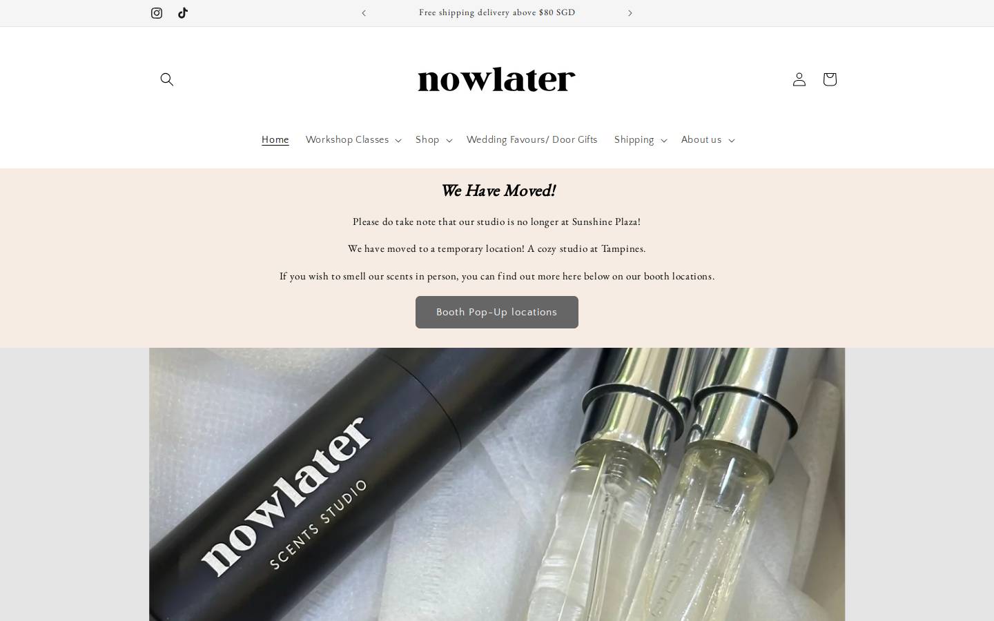 nowlaterstudio.com homepage screenshot