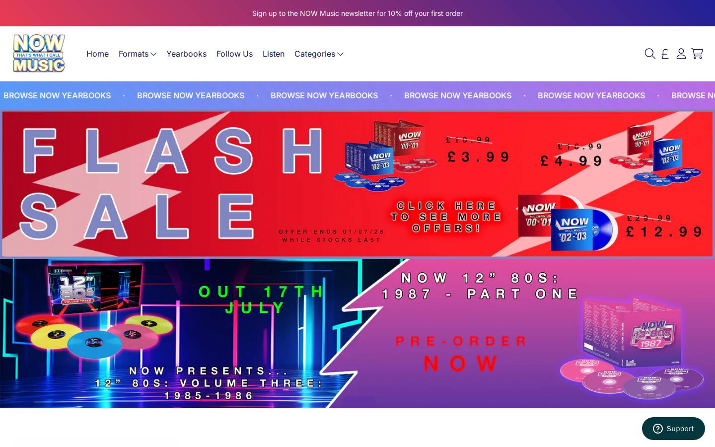 NOW! That's What I Call Music homepage screenshot