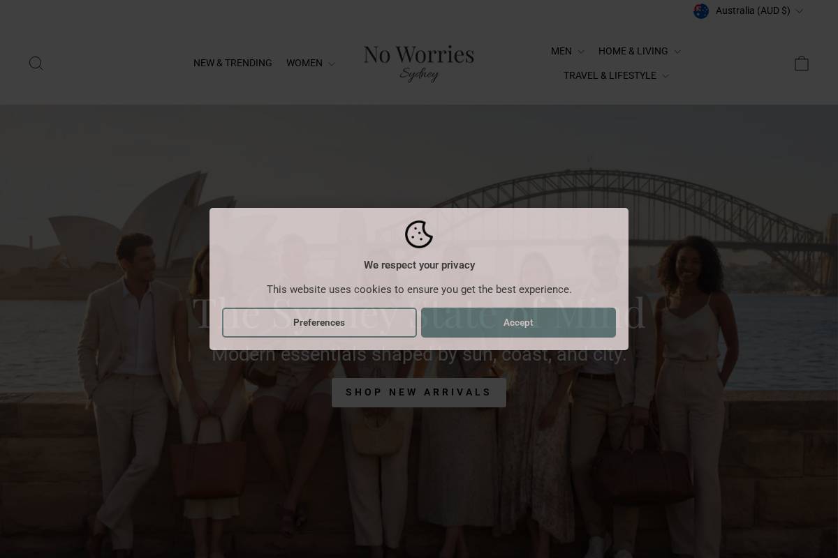 Noworries Official homepage screenshot